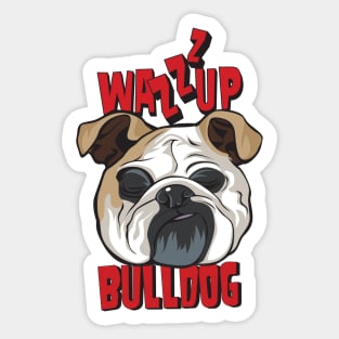 What's Up Dog, Wazzup Bulldog Sticker